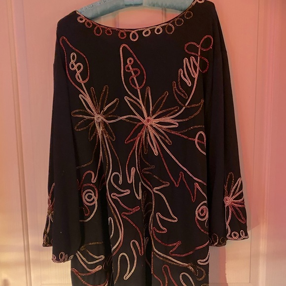 Plus Size A Line MIDI Dress with beautiful decoration. - Picture 2 of 6
